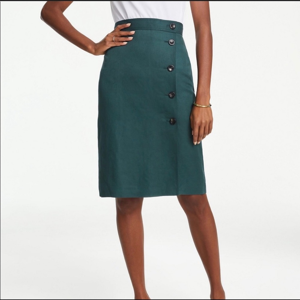 NWT Ann Taylor Skirt- Green, Sz 4